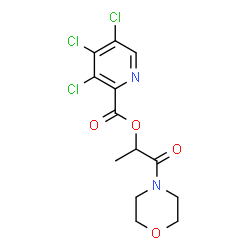 ChemSpider 2D Image | 1-(4-Morpholinyl)-1-oxo-2-propanyl 3,4,5-trichloro-2-pyridinecarboxylate | C13H13Cl3N2O4