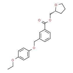 ChemSpider 2D Image | (2R)-Tetrahydro-2-furanylmethyl 3-[(4-ethoxyphenoxy)methyl]benzoate | C21H24O5