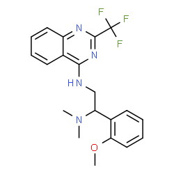 ChemSpider 2D Image | 1-(2-Methoxyphenyl)-N~1~,N~1~-dimethyl-N~2~-[2-(trifluoromethyl)-4-quinazolinyl]-1,2-ethanediamine | C20H21F3N4O