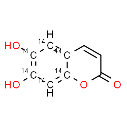 ChemSpider 2D Image | 6,7-Dihydroxy(4a,5,6,7,8,8a-~14~C_6_)-2H-chromen-2-one | C314C6H6O4