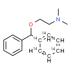 ChemSpider 2D Image | N,N-Dimethyl-2-{phenyl[(~14~C_6_)phenyl]methoxy}ethanamine | C1114C6H21NO