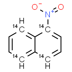 ChemSpider 2D Image | 1-Nitro(1,4,5,8-~14~C_4_)naphthalene | C614C4H7NO2