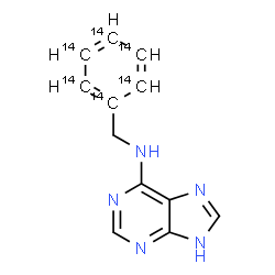 ChemSpider 2D Image | N-[(~14~C_6_)Phenylmethyl]-9H-purin-6-amine | C614C6H11N5