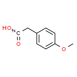 ChemSpider 2D Image | (4-Methoxyphenyl)(1-~14~C)acetic acid | C814CH10O3