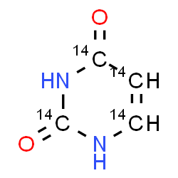 ChemSpider 2D Image | 2,4(1H,3H)-(~14~C_4_)Pyrimidinedione | 14C4H4N2O2
