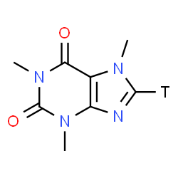 ChemSpider 2D Image | 1,3,7-Trimethyl(~3~H)-3,7-dihydro-1H-purine-2,6-dione | C8H9TN4O2