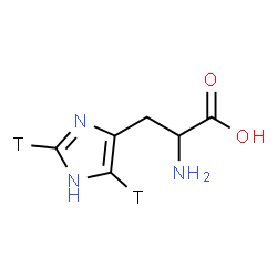 ChemSpider 2D Image | (2,5-~3~H_2_)Histidine | C6H7T2N3O2