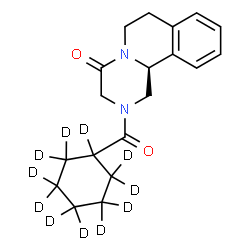 ChemSpider 2D Image | (11bS)-2-[(~2~H_11_)Cyclohexylcarbonyl]-1,2,3,6,7,11b-hexahydro-4H-pyrazino[2,1-a]isoquinolin-4-one | C19H13D11N2O2