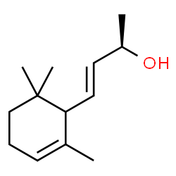 ChemSpider 2D Image | (2R,3E)-4-(2,6,6-Trimethyl-2-cyclohexen-1-yl)-3-buten-2-ol | C13H22O