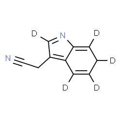 ChemSpider 2D Image | (2,4,5,6,7-~2~H_5_)-6H-Indol-3-ylacetonitrile | C10H3D5N2
