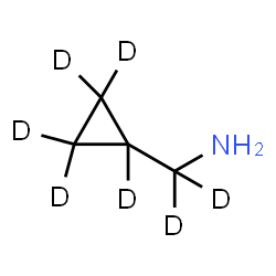 ChemSpider 2D Image | 1-(~2~H_5_)Cyclopropyl(~2~H_2_)methanamine | C4H2D7N
