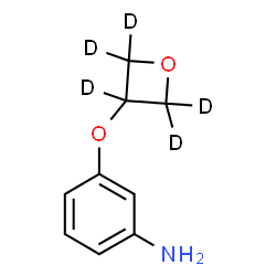 ChemSpider 2D Image | 3-[(~2~H_5_)-3-Oxetanyloxy]aniline | C9H6D5NO2