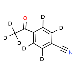 ChemSpider 2D Image | 4-(~2~H_3_)Ethanoyl(~2~H_4_)benzonitrile | C9D7NO