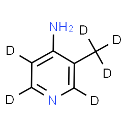 ChemSpider 2D Image | 3-(~2~H_3_)Methyl-4-(~2~H_3_)pyridinamine | C6H2D6N2