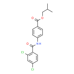 ChemSpider 2D Image | Isobutyl 4-[(2,4-dichlorobenzoyl)amino]benzoate | C18H17Cl2NO3