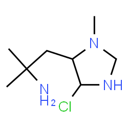 ChemSpider 2D Image | 1-(5-Chloro-3-methyl-4-imidazolidinyl)-2-methyl-2-propanamine | C8H18ClN3