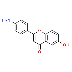 ChemSpider 2D Image | 2-(4-Aminophenyl)-6-hydroxy-4H-chromen-4-one | C15H11NO3