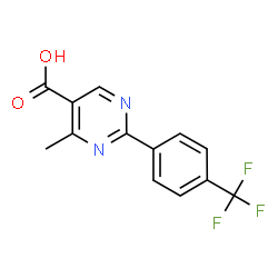 ChemSpider 2D Image | 4-Methyl-2-[4-(trifluoromethyl)phenyl]-5-pyrimidinecarboxylic acid | C13H9F3N2O2