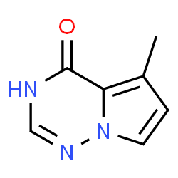ChemSpider 2D Image | 5-Methylpyrrolo[2,1-f][1,2,4]triazin-4(1H)-one | C7H7N3O