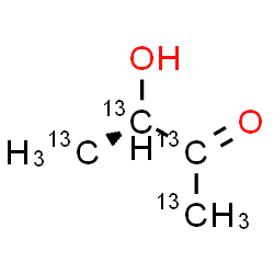 ChemSpider 2D Image | (3S)-3-Hydroxy-2-(~13~C_4_)butanone | 13C4H8O2