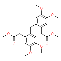 ChemSpider 2D Image | Dimethyl 2,2'-[methylenebis(4,5-dimethoxy-2,1-phenylene)]diacetate | C23H28O8