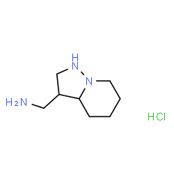 ChemSpider 2D Image | 1-(Octahydropyrazolo[1,5-a]pyridin-3-yl)methanamine hydrochloride (1:1) | C8H18ClN3