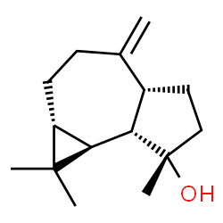 ChemSpider 2D Image | (1aR,4aR,7S,7aS,7bS)-1,1,7-Trimethyl-4-methylenedecahydro-1H-cyclopropa[e]azulen-7-ol | C15H24O