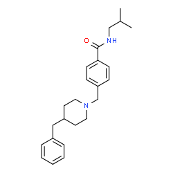 ChemSpider 2D Image | 4-[(4-Benzyl-1-piperidinyl)methyl]-N-isobutylbenzamide | C24H32N2O
