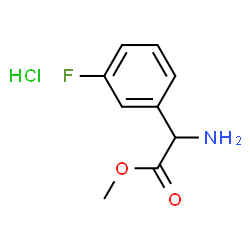 ChemSpider 2D Image | Methyl amino(3-fluorophenyl)acetate hydrochloride | C9H11ClFNO2
