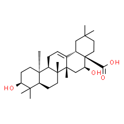 ChemSpider 2D Image | (3beta,10alpha,14beta,16beta)-3,16-Dihydroxyolean-12-en-28-oic acid | C30H48O4
