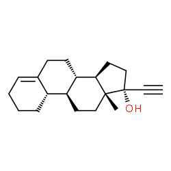 ChemSpider 2D Image | (8alpha,9beta,10alpha,13alpha,14beta,17alpha)-19-Norpregn-4-en-20-yn-17-ol | C20H28O