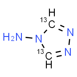 ChemSpider 2D Image | (~13~C_2_)-4H-1,2,4-Triazol-4-amine | 13C2H4N4