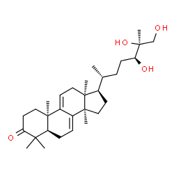 ChemSpider 2D Image | (10alpha,13alpha,24S,25S)-24,25,26-Trihydroxylanosta-7,9(11)-dien-3-one | C30H48O4