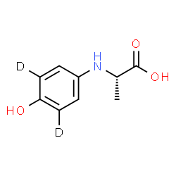 ChemSpider 2D Image | N-[4-Hydroxy(3,5-~2~H_2_)phenyl]-L-alanine | C9H9D2NO3
