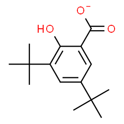 ChemSpider 2D Image | 2-Hydroxy-3,5-bis(2-methyl-2-propanyl)benzoate | C15H21O3