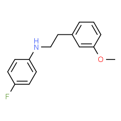 ChemSpider 2D Image | 4-Fluoro-N-[2-(3-methoxyphenyl)ethyl]aniline | C15H16FNO