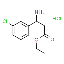 ChemSpider 2D Image | 3-Amino-3-(3-chloro-phenyl)-propionic acid ethyl ester HCl | C11H15Cl2NO2
