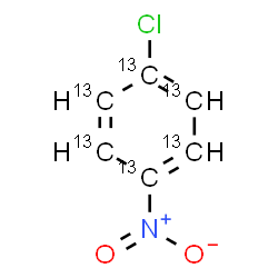ChemSpider 2D Image | 1-Chloro-4-nitro(~13~C_6_)benzene | 13C6H4ClNO2