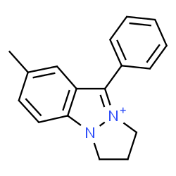 ChemSpider 2D Image | 7-Methyl-9-phenyl-2,3-dihydro-1H-pyrazolo[1,2-a]indazol-10-ium | C17H17N2