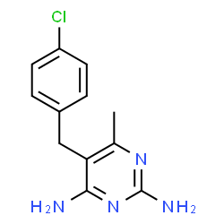 ChemSpider 2D Image | 5-(4-Chlorobenzyl)-6-methyl-2,4-pyrimidinediamine | C12H13ClN4