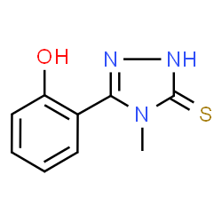 ChemSpider 2D Image | 2-(5-mercapto-4-methyl-4H-1,2,4-triazol-3-yl)phenol | C9H9N3OS