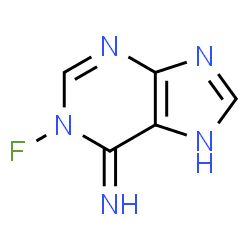 ChemSpider 2D Image | 1-Fluoro-1,7-dihydro-6H-purin-6-imine | C5H4FN5