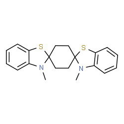 ChemSpider 2D Image | 3,3''-Dimethyl-3H,3''H-dispiro[1,3-benzothiazole-2,1'-cyclohexane-4',2''-[1,3]benzothiazole] | C20H22N2S2
