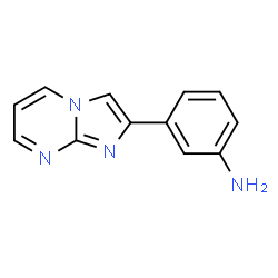 ChemSpider 2D Image | 3-(Imidazo[1,2-a]pyrimidin-2-yl)aniline | C12H10N4