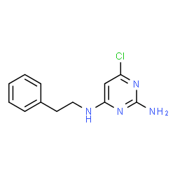 ChemSpider 2D Image | 6-Chloro-N~4~-(2-phenylethyl)-2,4-pyrimidinediamine | C12H13ClN4