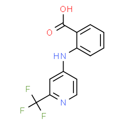 ChemSpider 2D Image | 2-[[2-(Trifluoromethyl)-4-pyridinyl]amino]benzoic acid | C13H9F3N2O2