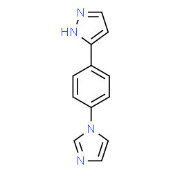 ChemSpider 2D Image | 1-[4-(1H-pyrazol-5-yl)phenyl]-1H-imidazole | C12H10N4