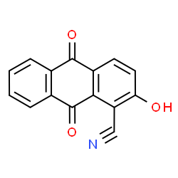 ChemSpider 2D Image | 2-Hydroxy-9,10-dioxo-9,10-dihydro-1-anthracenecarbonitrile | C15H7NO3