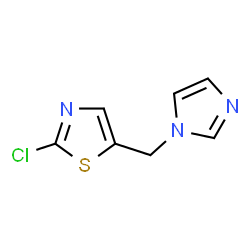ChemSpider 2D Image | 2-Chloro-5-(1H-imidazol-1-ylmethyl)-1,3-thiazole | C7H6ClN3S