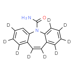 ChemSpider 2D Image | (1,2,3,4,7,8,9,10,11-~2~H_9_)-5H-Dibenzo[b,f]azepine-5-carboxamide | C15H3D9N2O